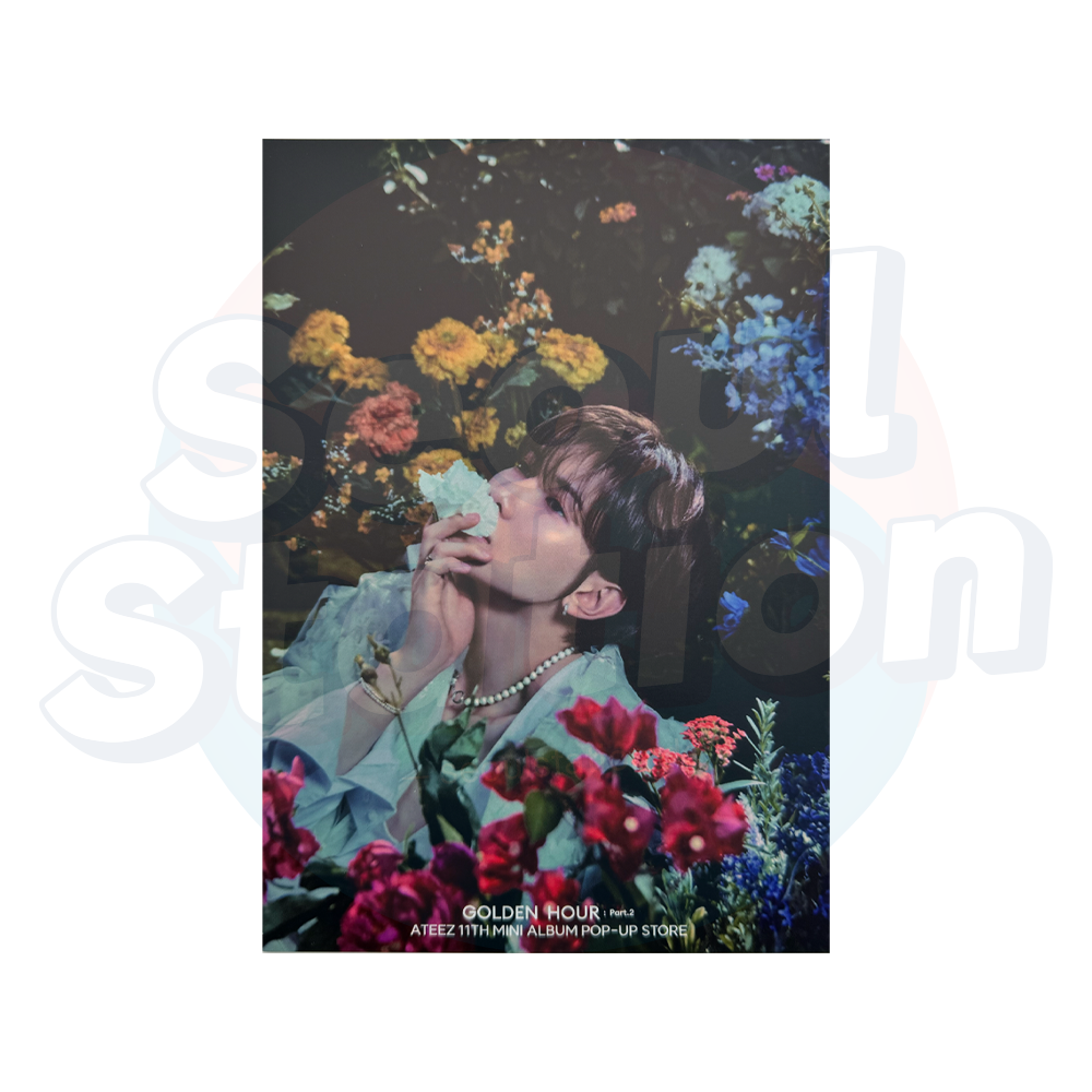 ATEEZ - GOLDEN HOUR Part.2 - SOUNDWAVE Lucky Draw Event Mini Poster yeosang