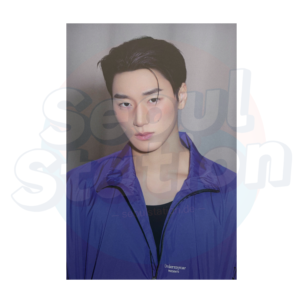 ATEEZ - 2026 Fanmeeting 'ANITY'S VOYAGE : TINY MYSTERY' - Official MD Postcard - SAN Ver. seulstation.de blue jacket close up