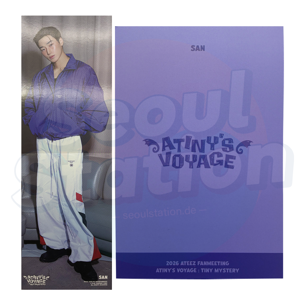 ATEEZ - 2026 Fanmeeting 'ANITY'S VOYAGE : TINY MYSTERY' - Official MD Mini Folded Poster - B-WARE (Bitte Beschreibung lesen) seoulstation.de san