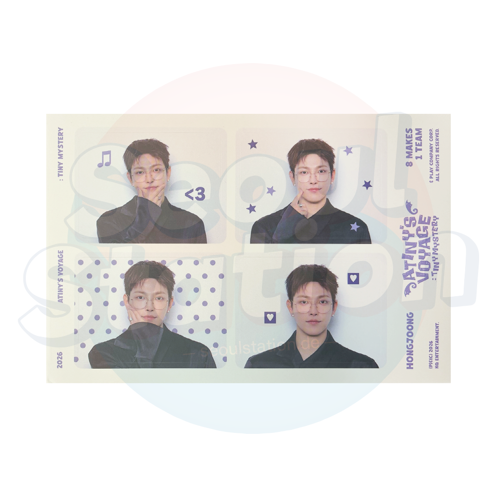 ATEEZ - 2026 Fanmeeting 'ANITY'S VOYAGE : TINY MYSTERY' - Official MD Sticker Sheet - B-WARE (Bitte Beschreibung lesen) seoulstation.de hongjoong