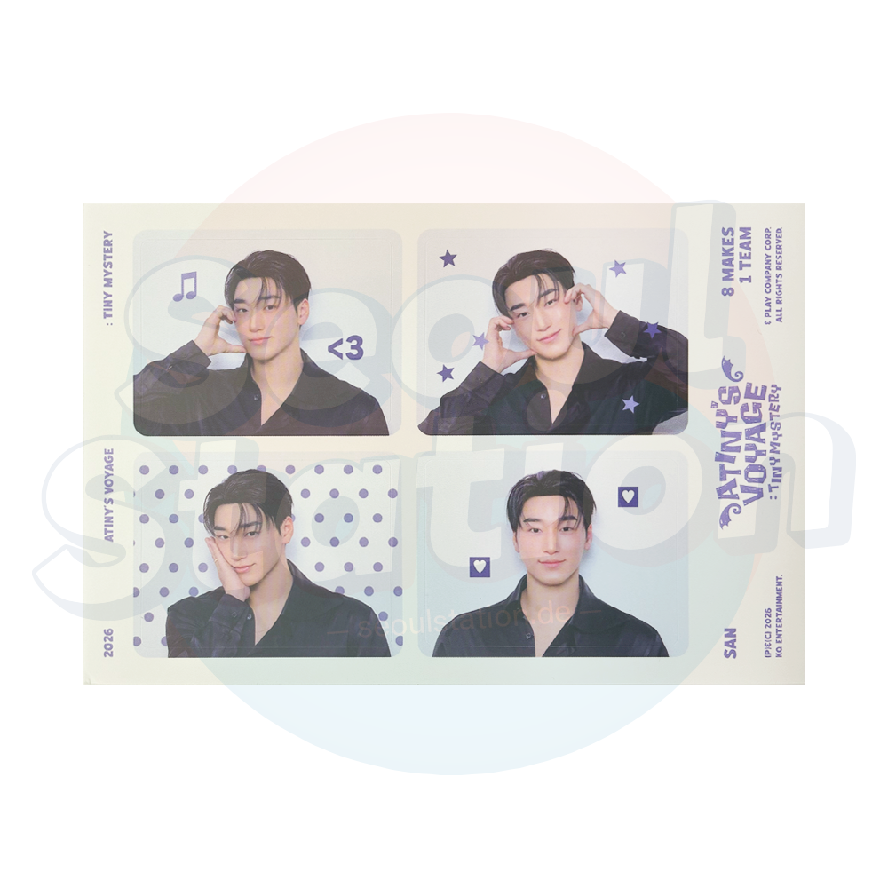 ATEEZ - 2026 Fanmeeting 'ANITY'S VOYAGE : TINY MYSTERY' - Official MD Sticker Sheet - B-WARE (Bitte Beschreibung lesen) seoulstation.de san