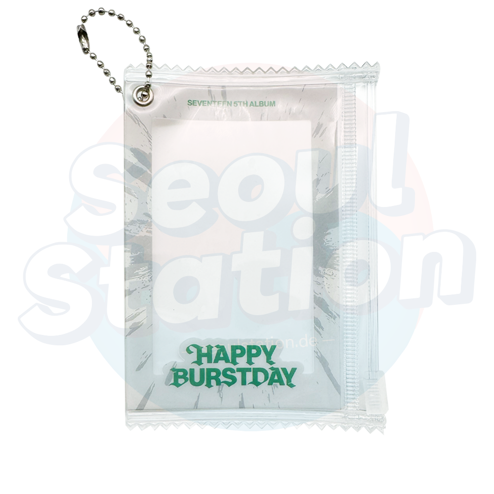 SEVENTEEN - HAPPY BURSTDAY - WEVERSE Logo Photo Card Pouch white grey