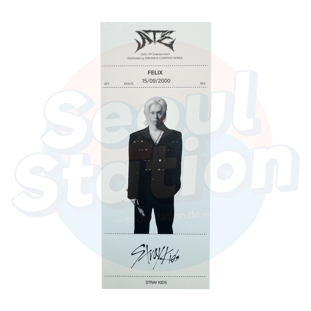 Stray Kids - ATE - Limited Album Ver. Monochrome Photo Receipt felix