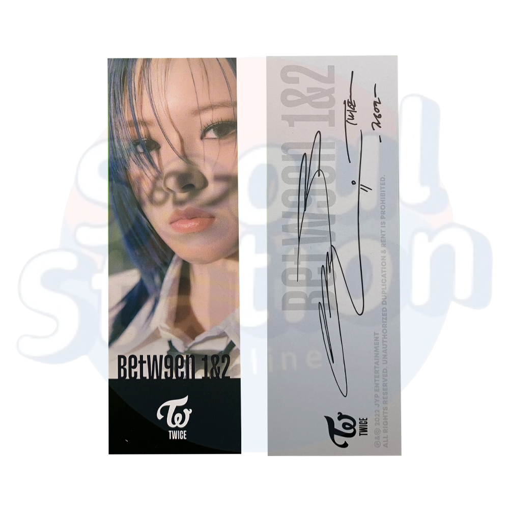 TWICE Jihyo Between hot 1&2 Signed Bookmark