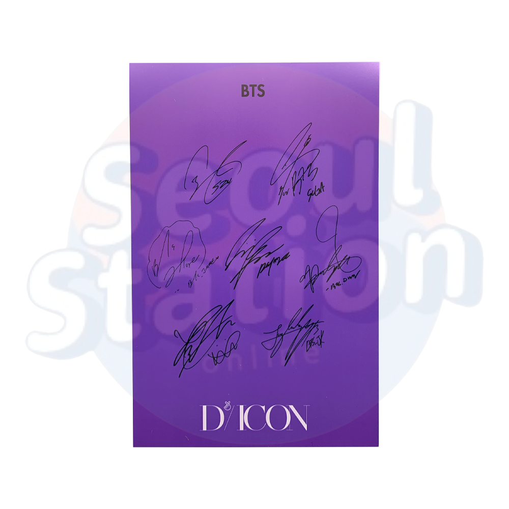 BTS - D'ICON - Photo Card 101 Custom Book - Cardboard Group Photo