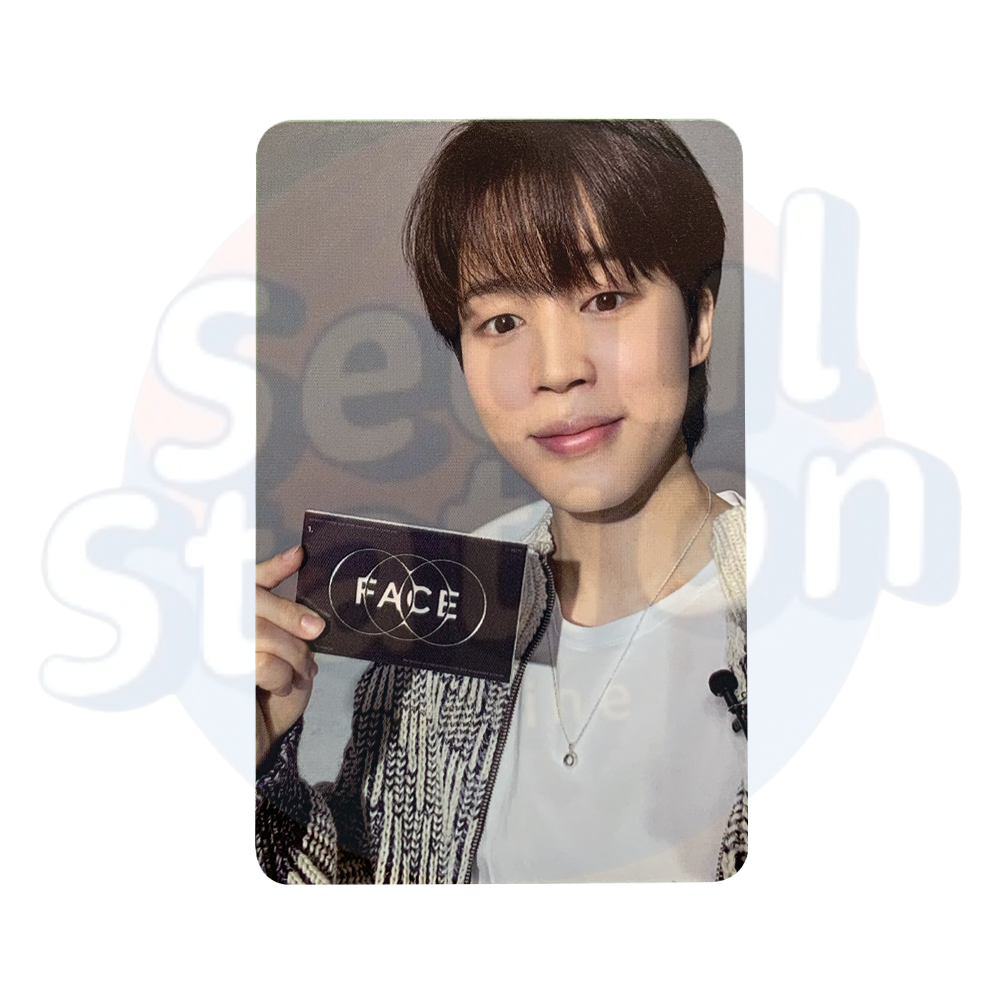 JIMIN - FACE - M2U Photo Card (white back) holding card
