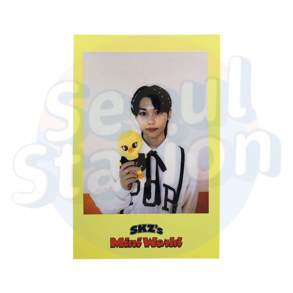 Stray Kids - 2023 Season's Greetings:  SKZ's Mini World - JYP Shop Polaroid Photo Card (yellow frame) felix