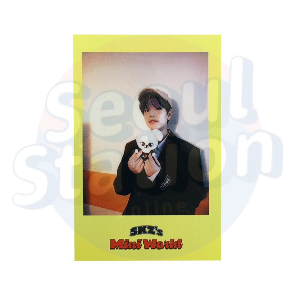 Stray Kids - 2023 Season's Greetings:  SKZ's Mini World - JYP Shop Polaroid Photo Card (yellow frame) seungmin