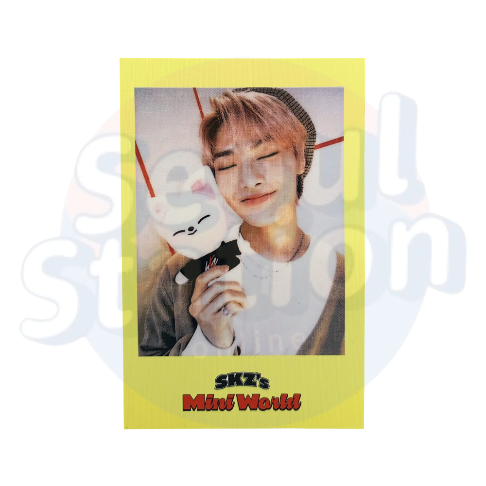 Stray Kids - 2023 Season's Greetings:  SKZ's Mini World - JYP Shop Polaroid Photo Card (yellow frame) i.n
