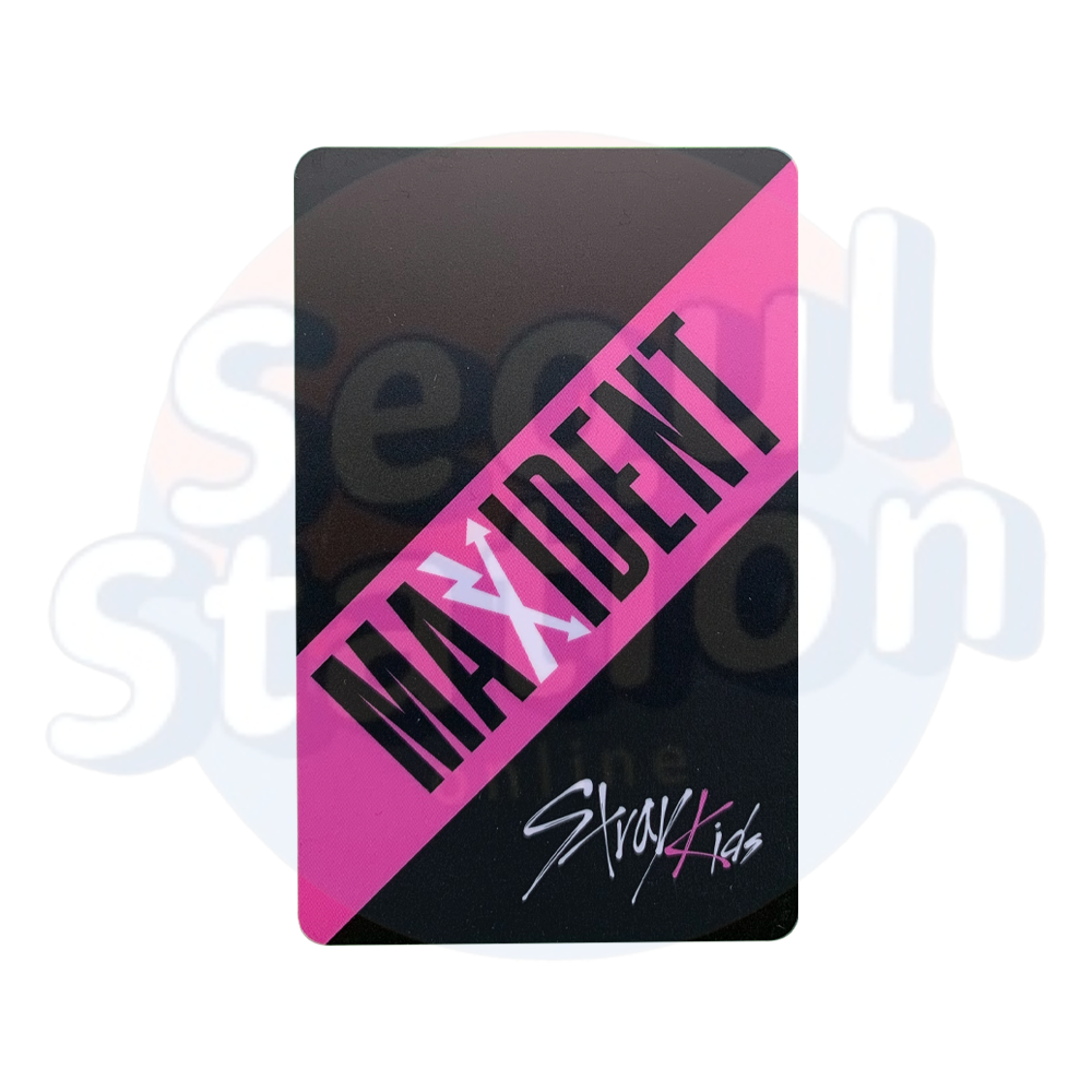 Stray Kids - MAXIDENT - Soundwave 1st Round Photo Card - BLACK back 