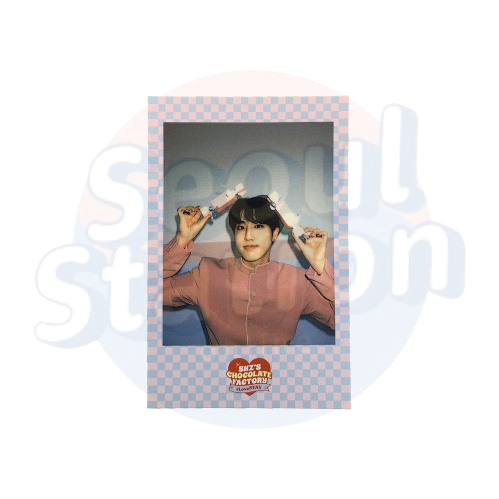 Stray Kids - Han - 2ND #LoveStay 'SKZ'S Chocolate Factory' - SKZOO Version Polaroid Candy close to head