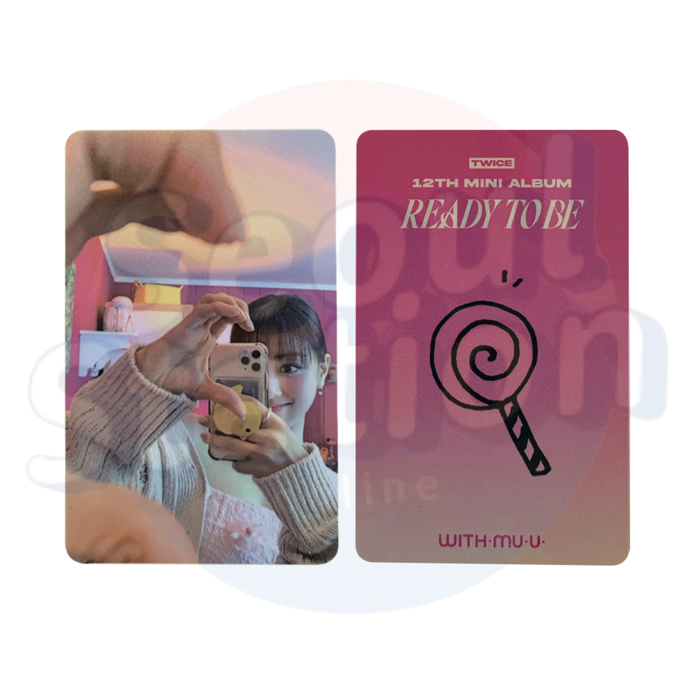 TWICE - Ready To Be - WITH MU U Photo Card (Lollipop & Pink Back) jihyo