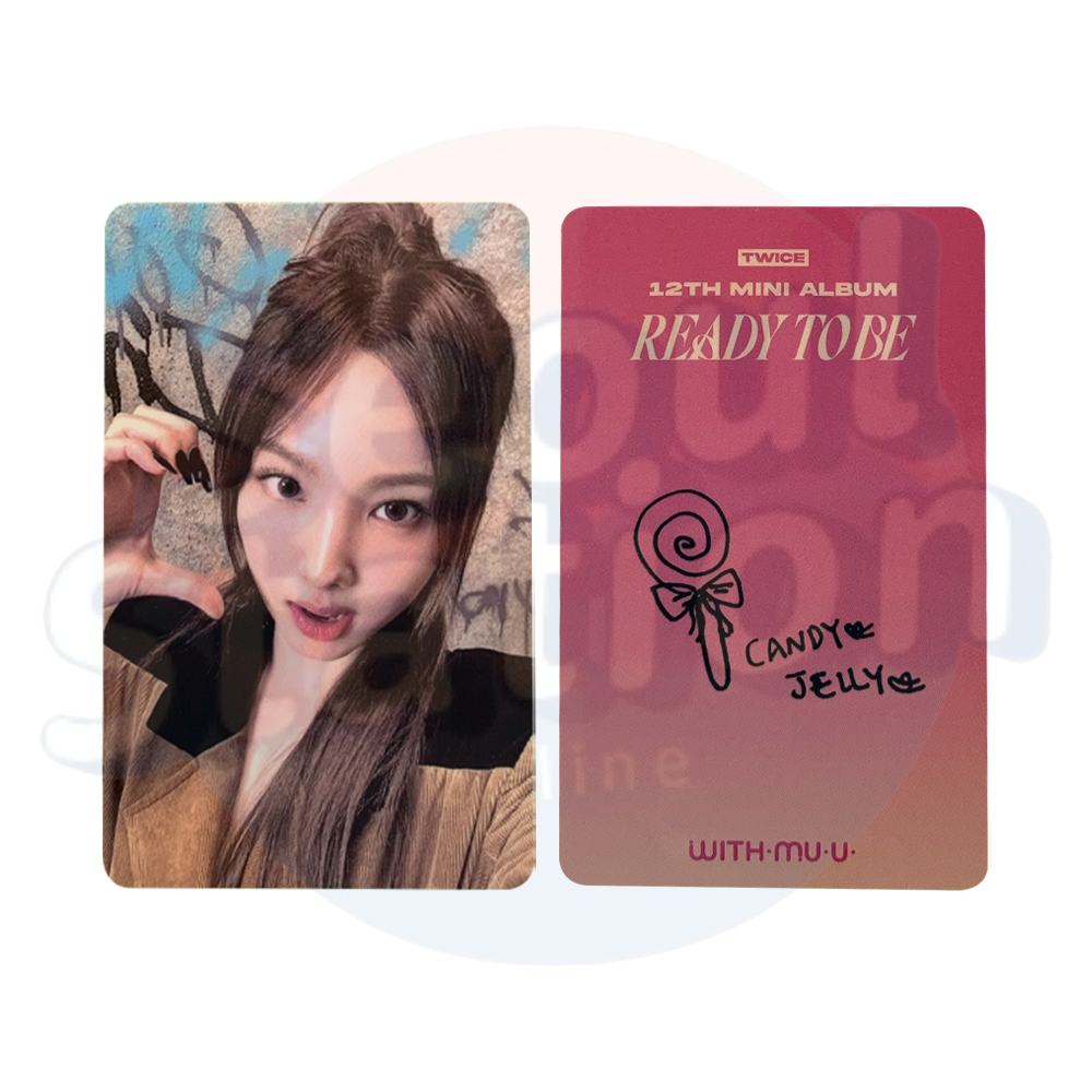 TWICE - Ready To Be - WITH MU U Photo Card (Lollipop & Pink Back) nayeon