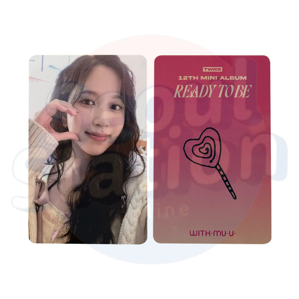 TWICE - Ready To Be - WITH MU U Photo Card (Lollipop & Pink Back) mina