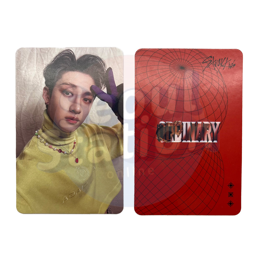 Stray Kids - ODDINARY - Mask Off Version - Photo Cards (Red) Bang Chan