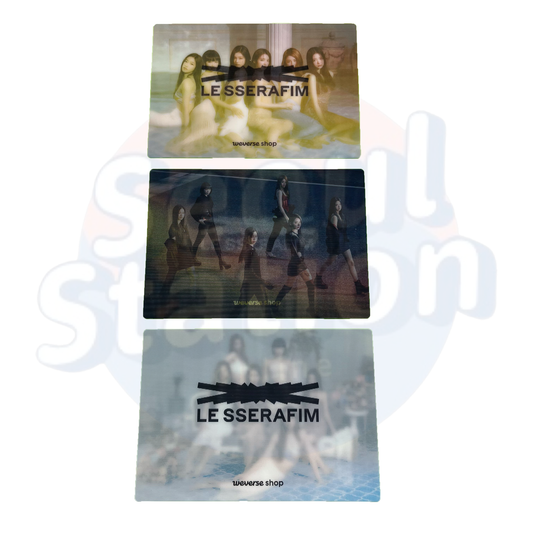 LE SSERAFIM - FEARLESS - WEVERSE Lenticular Post Card