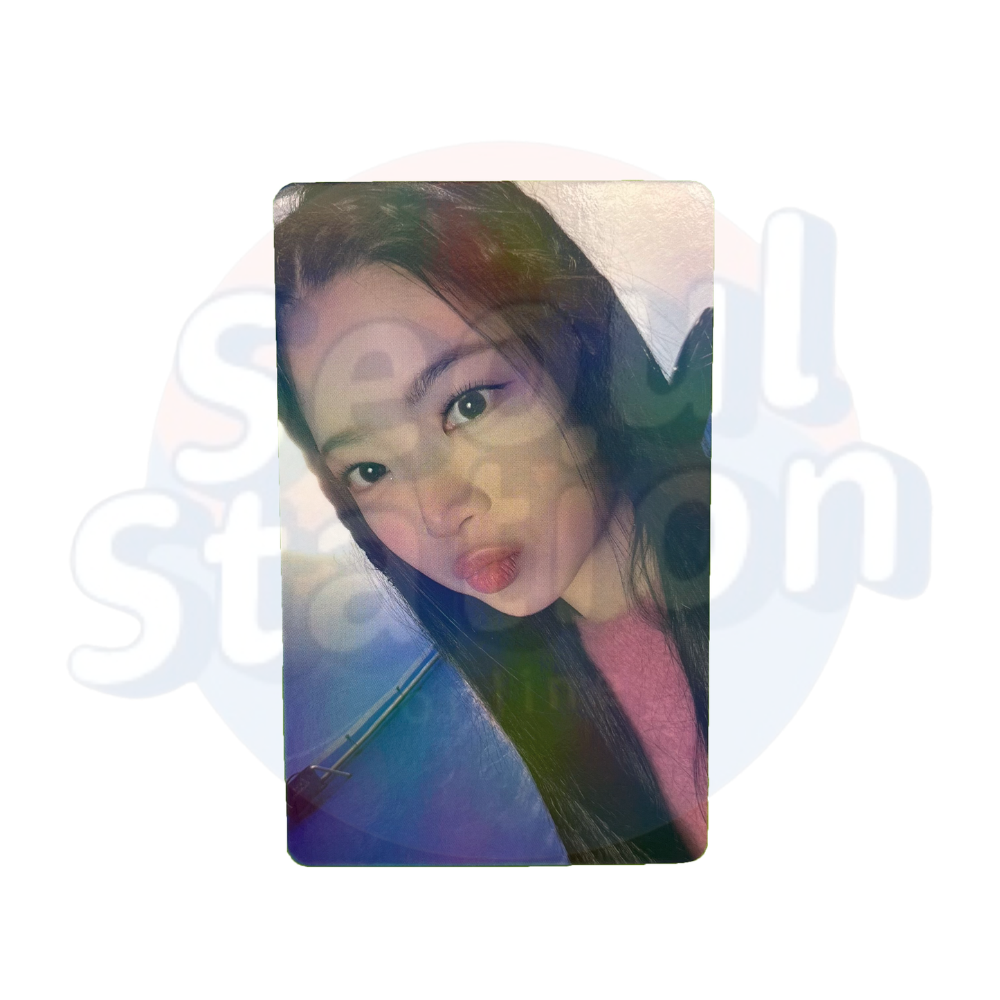 LE SSERAFIM - FEARLESS - Vol. 2 BLUE CHYPRE - WEVERSE Holo Photo Card (white back) Eunchae