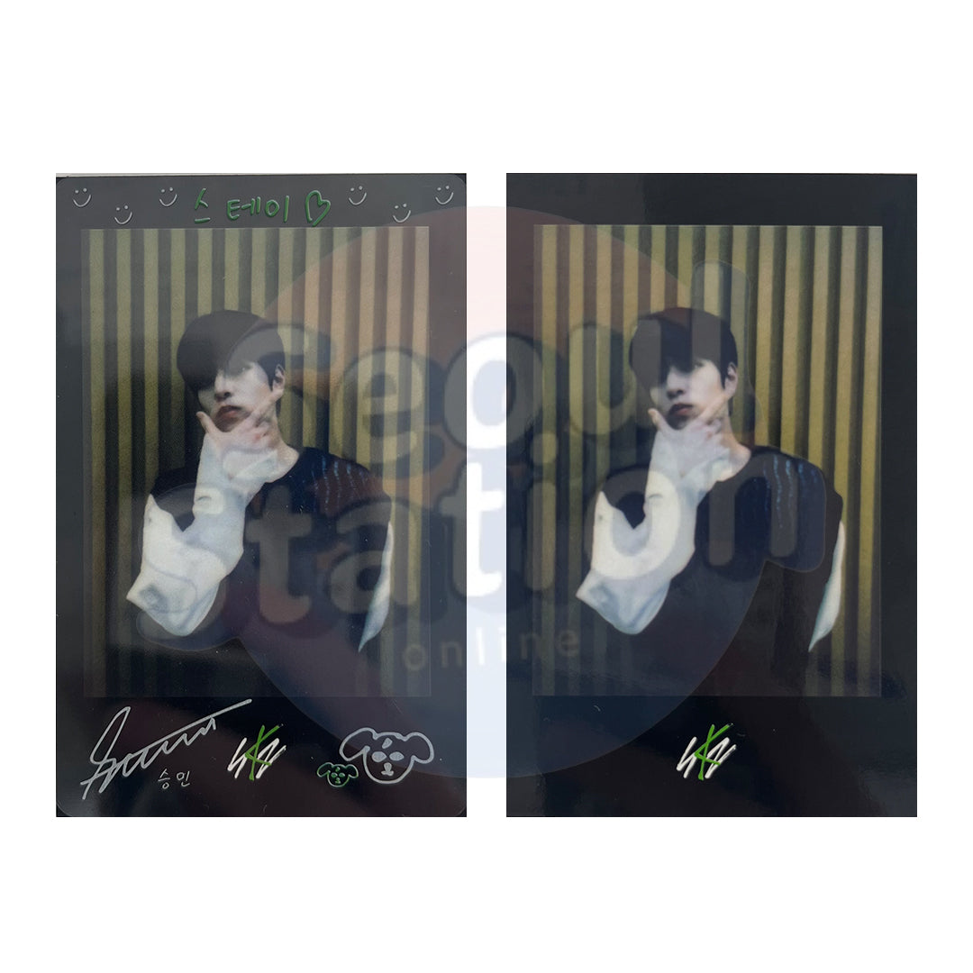 Stray Kids - ODDINARY - Soundwave 2nd Round Polaroid Photo Card + Transparent Frame Card Seungmin
