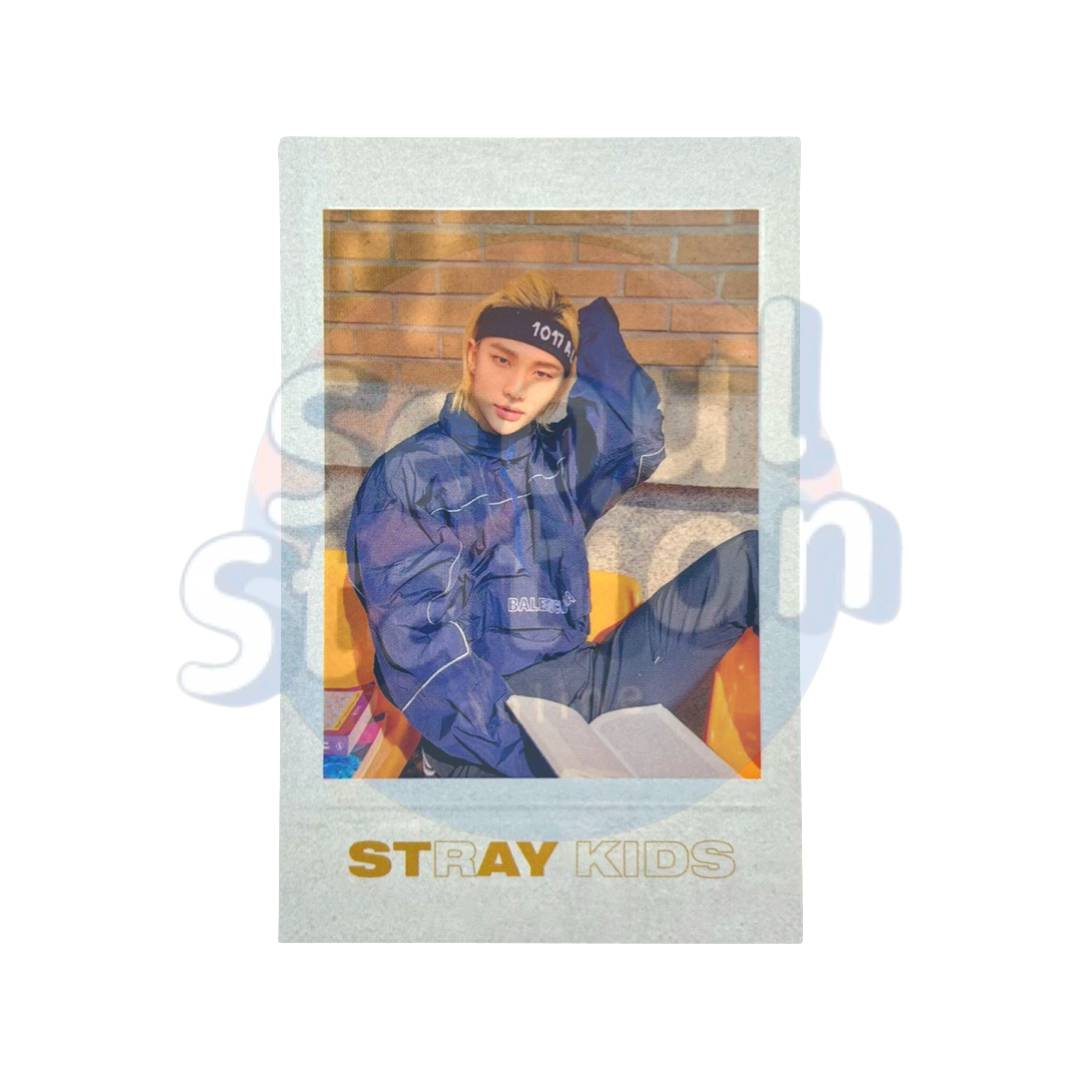 Stray Kids -  Hyunjin - Unlock: Go Live In Life - Polaroid sitting with book