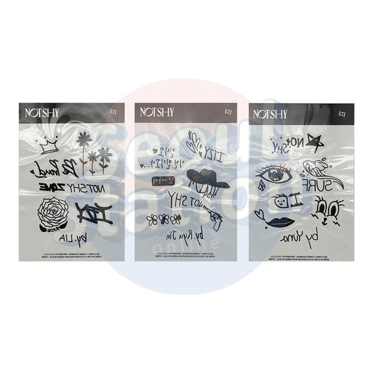 ITZY - NOT SHY - Non-permanent Tattoo Sheet