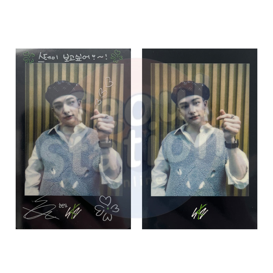 Stray Kids - ODDINARY - Soundwave 2nd Round Polaroid Photo Card + Transparent Frame Card Hyunjin